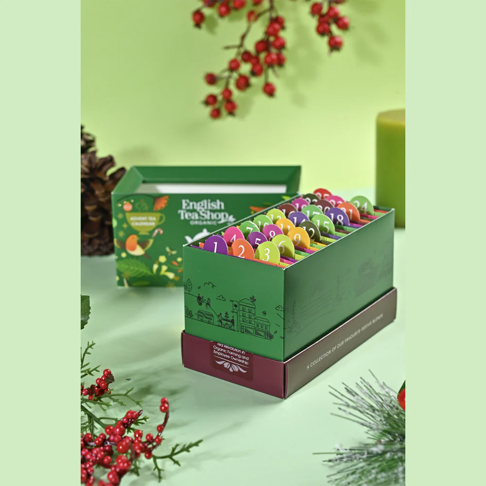 Advent Calendar - Green Gift Box - 25 Tea Sachets - Image 4