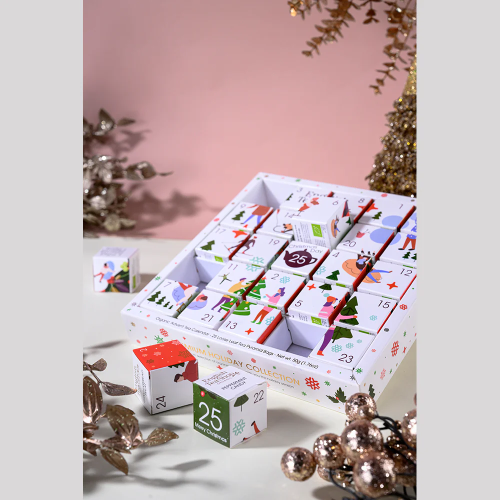Advent Calendar - Puzzle White Ornaments - 25 Pyramids - Image 3