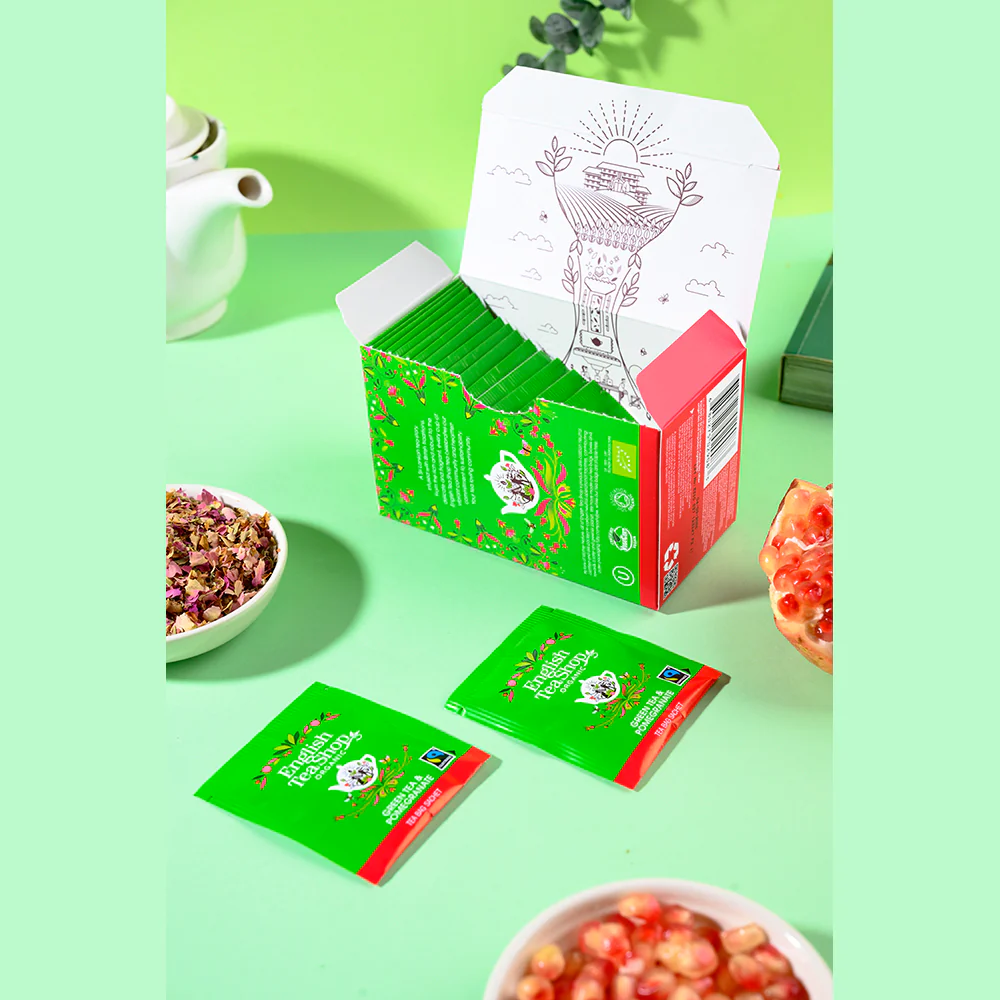Green Tea & Pomegranate - 20 Tea Sachets - Image 3