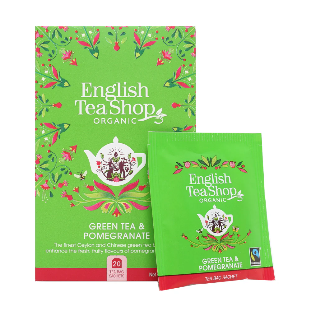 Green Tea & Pomegranate - 20 Tea Sachets - Image 4