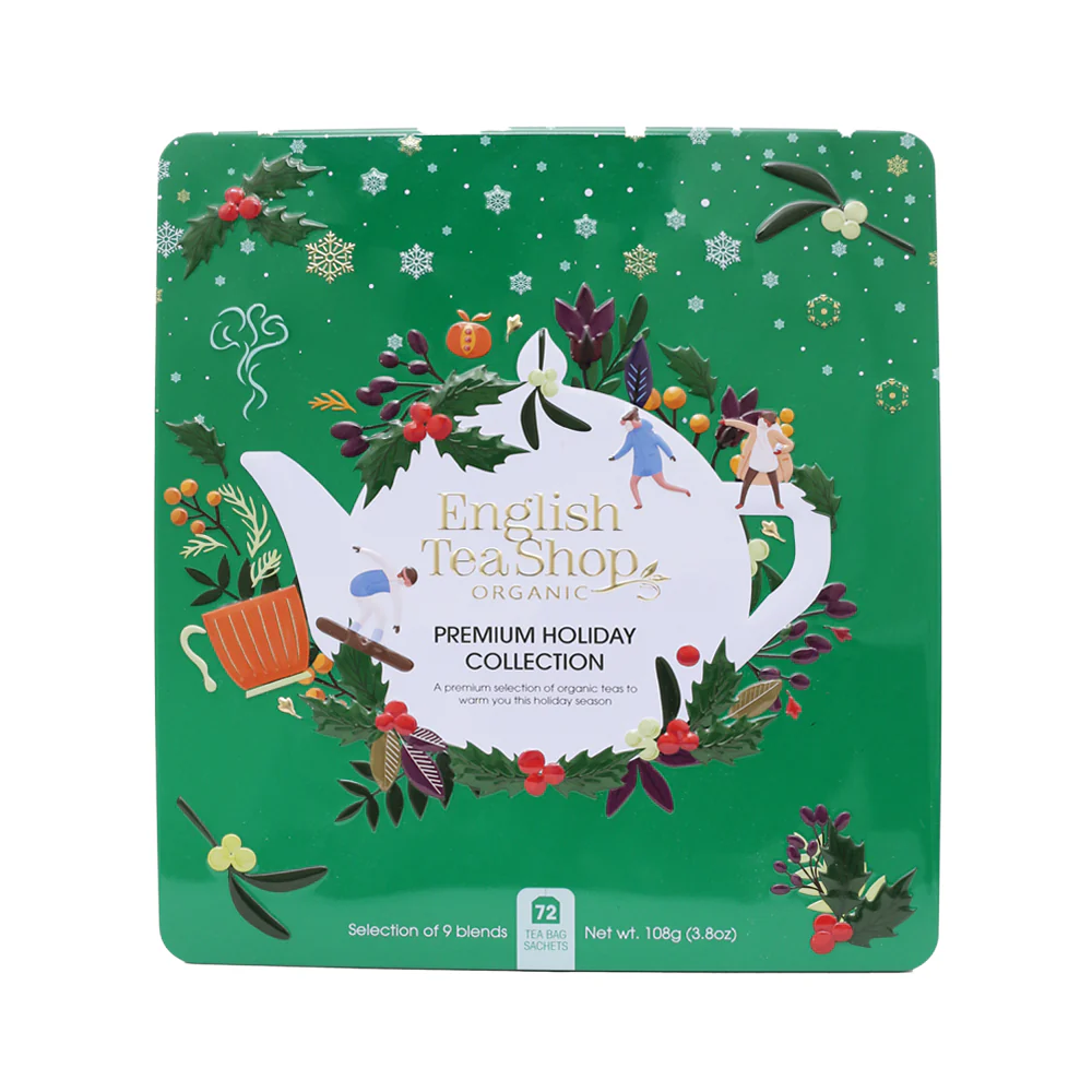 Premium Holiday Collection Green Gift Tin - 72 Tea Sachets