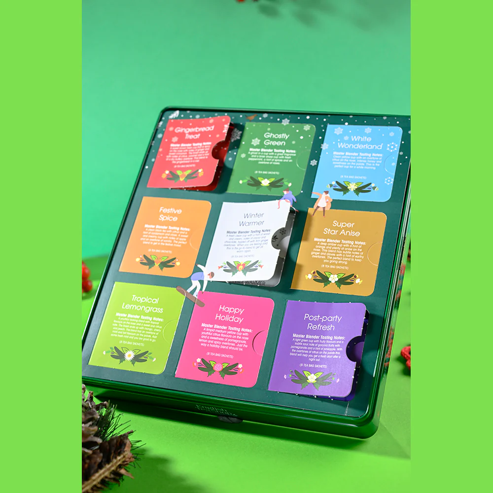 Premium Holiday Collection Green Gift Tin - 72 Tea Sachets - Image 5