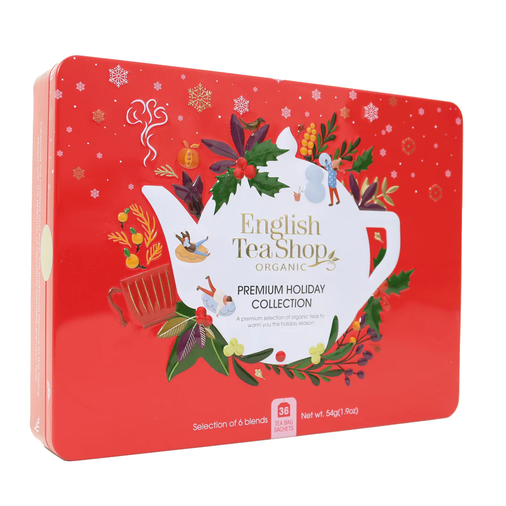 Premium Holiday Collection Red Gift Tin - 36 Tea Sachets - Image 6