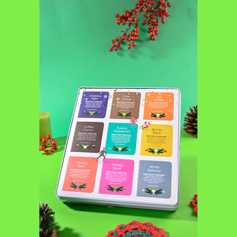 Premium Holiday Collection White Gift Tin - 72 Tea Sachets - Image 6