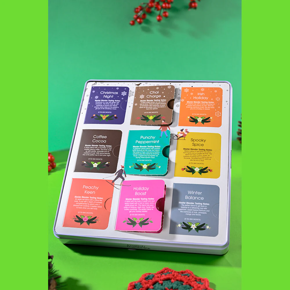 Premium Holiday Collection White Gift Tin - 72 Tea Sachets - Image 7