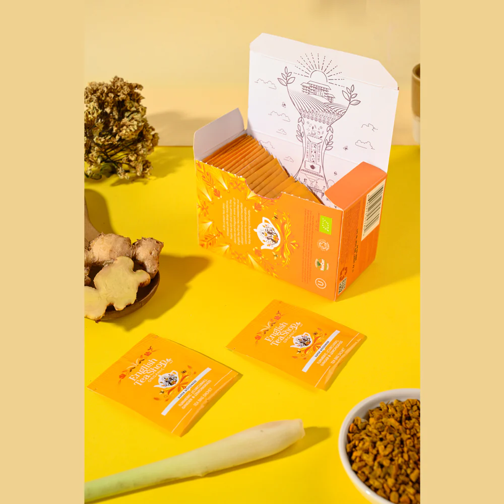 Turmeric (Curcuma), Ginger & Lemongrass - 20 Tea Sachets - Image 3