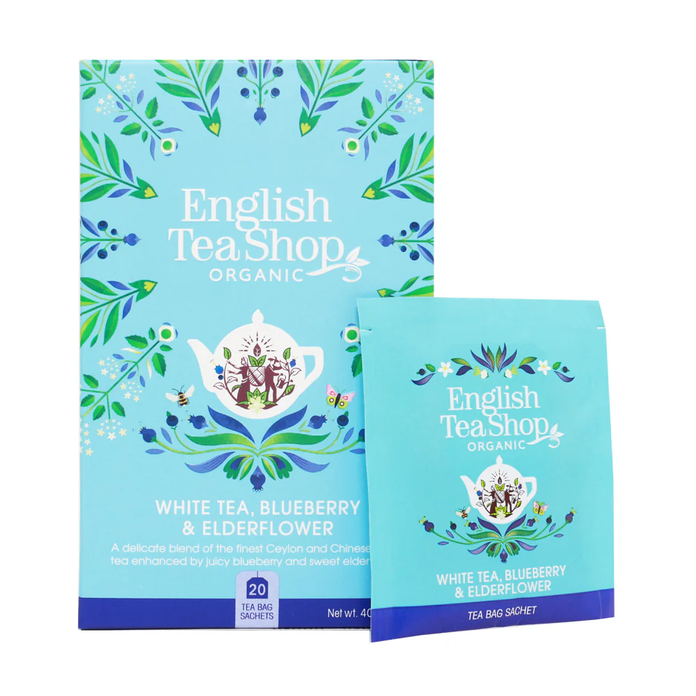 White Tea, Blueberry & Elderflower - 20 Tea Sachets - Image 4