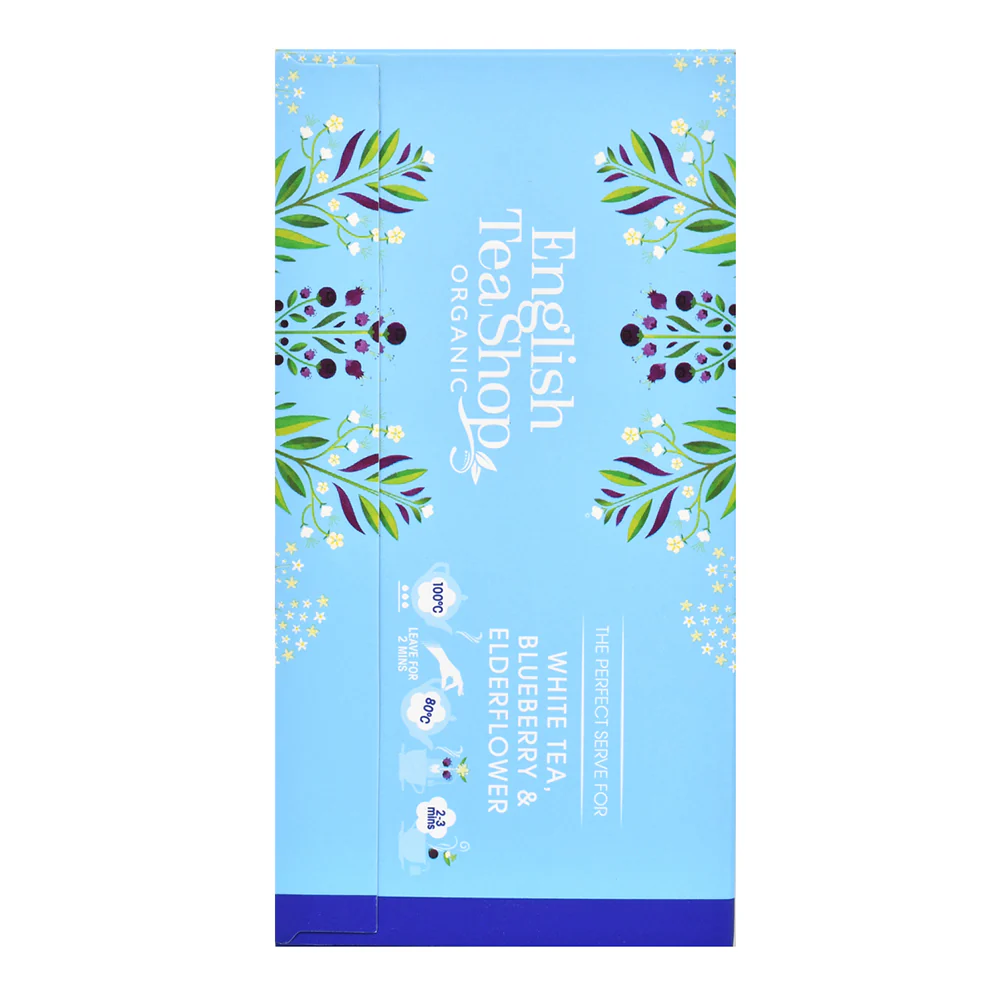 White Tea, Blueberry & Elderflower - 20 Tea Sachets - Image 6